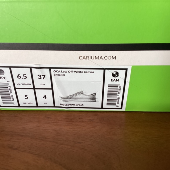 CARIUMA off-white canvas sneakers size 6.5 ready for summer beautiful - Picture 4 of 4